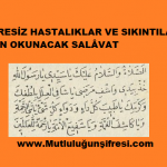 Her Turlu Hastaliklardan Kurtulmak Icin Okunacak 313 Salavat I Serif