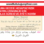 Rızık Genişliği-Hesapsız rızık-Hayırlı zenginlik için Cuma Gecesi Dua Tertibi